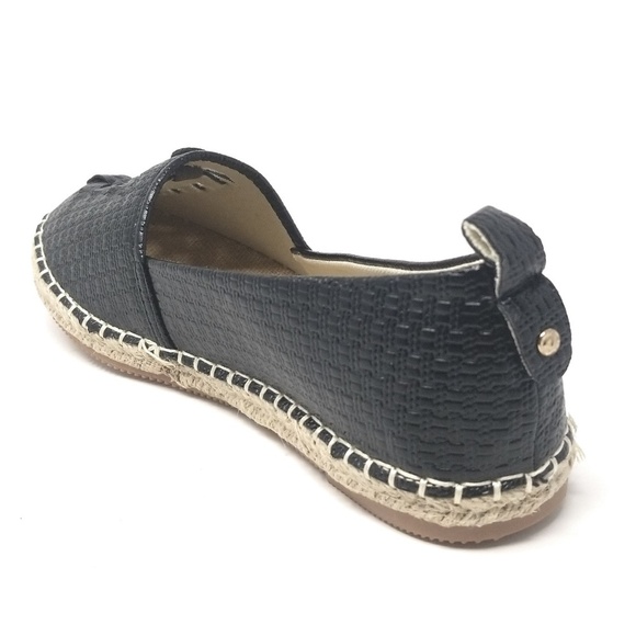 Women's Braided Espadrille Flats, E-2819, Black, Size 9 - Picture 3 of 5